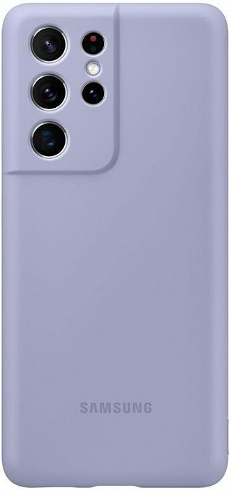 Чехол-накладка Silicone Cover для Samsung S21 Ultra (фиолетовый)